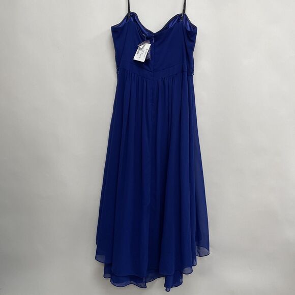 City Chic Women's Dress Size L 20 Blue Strapless Spaghetti Straps NWOT - Picture 5 of 11